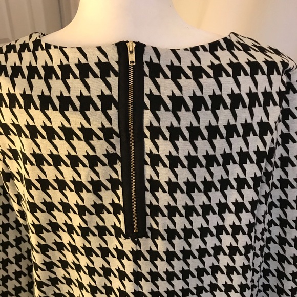 Apt 9 Black/White Patterned Knit Shift Dress Sz L - Picture 3 of 8